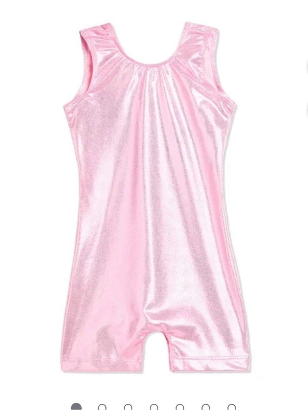 Girls' Pink Shiny Tank One-Piece